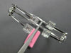 WIDE 1.0CT DIAMOND 18KT WHITE GOLD 3D ROUND & BAGUETTE INVISIBLE BANGLE BRACELET
