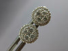 ESTATE .50CT DIAMOND 14KT WHITE GOLD CLASSIC CLUSTER HALO FLOWER STUD EARRINGS