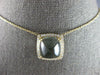 8.33CT DIAMOND & AAA GREEN AMETHYST 14KT YELLOW GOLD SQUARE HALO PYRAMID PENDANT