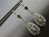 .30CT DIAMOND 14KT WHITE GOLD 3D FILIGREE TEAR DROP FUN HANGING EARRINGS #27495