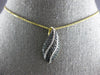.90CT WHITE & BLACK DIAMOND 14KT YELLOW GOLD TEAR DROP FLOATING PENDANT #27971