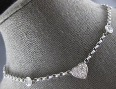 1.5CT DIAMOND 18KT WHITE GOLD HEART CIRCULAR BY THE YARD INVISIBLE LOVE NECKLACE