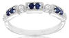 .28CT DIAMOND & AAA SAPPHIRE 14KT WHITE GOLD ROUND RECTANGULAR FILIGREE FUN RING