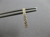 ESTATE .53CT DIAMOND 18KT ROSE GOLD 3D CLASSIC OVAL HUGGIE FUN HANGING EARRINGS