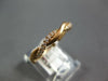 ESTATE .13CT DIAMOND 18KT ROSE GOLD 3D MATTE & SHINY ROPE SEMI ETERNITY FUN RING