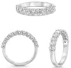 1.0CT DIAMOND PLATINUM 3D OVAL CLASSIC LUCIDA SEMI ETERNITY ANNIVERSARY RING