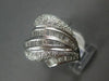 ESTATE LARGE 1.45CT DIAMOND 18KT WHITE GOLD 3D ROUND & BAGUETTE HEART SHAPE RING