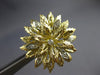 ESTATE EXTRA LARGE .20CT DIAMOND 18KT 2 TONE GOLD FLOWER CLIP ON EARRINGS #27699