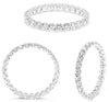 1.0CT DIAMOND 14KT WHITE GOLD 3D ROUND ETERNITY WEDDING BAND ANNIVERSARY RING