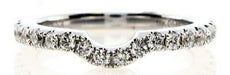 .57CT DIAMOND 18KT WHITE GOLD 3D CLASSIC SEMI CIRCULAR WEDDING ANNIVERSARY RING