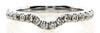.57CT DIAMOND 18KT WHITE GOLD 3D CLASSIC SEMI CIRCULAR WEDDING ANNIVERSARY RING