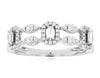 .36CT DIAMOND 14KT WHITE GOLD ROUND & BAGUETTE MARQUISE SHAPE ANNIVERSARY RING