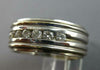 LARGE .40CT DIAMOND 14KT WHITE GOLD 7 STONE CHANNEL SOLID MENS ANNIVERSARY RING