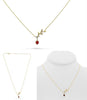 .52CT DIAMOND & AAA RUBY 14KT YELLOW GOLD OVAL & ROUND MULTI LEAF LOVE NECKLACE