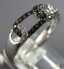 .17CT WHITE & BLACK DIAMOND 14KT WHITE GOLD 3D CLASSIC OVAL LOVE KNOT FUN RING