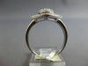 ESTATE .30CT DIAMOND 14K WHITE GOLD 3D ROUND CLUSTER GEOMETRICAL FLORAL FUN RING