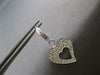 ESTATE 1.24CT DIAMOND 14KT WHITE GOLD DOUBLE HEART FUN HUGGIE HANGING EARRINGS