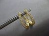 ESTATE .65CT DIAMOND 14KT YELLOW GOLD 3D INSIDE OUT OVAL HOOP HANGING EARRINGS