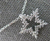 ESTATE .17CT DIAMOND 14KT WHITE GOLD 3D CLASSIC OPEN STAR FUN FLOATING PENDANT