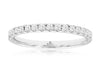 ESTATE .28CT DIAMOND 14K WHITE GOLD ROUND SEMI ETERNITY WEDDING ANNIVERSARY RING