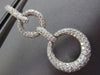 ESTATE 2.90CT DIAMOND 18KT WHITE GOLD CIRCLE OF LIFE GRADUATING HANGING EARRINGS