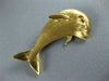 ANTIQUE LARGE AAA RUBY 14KT YELLOW GOLD HAPPY DOLPHIN BROOCH PIN PENDANT #2106