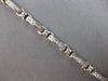 ESTATE LONG 2.60CT DIAMOND 14KT WHITE GOLD ROUND CHANNEL X LOVE TENNIS BRACELET