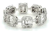 1.35CT DIAMOND 18KT WHITE GOLD 3D ROUND & BAGUETTE MULTI SQUARE ANNIVERSARY RING