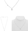.11CT DIAMOND 14KT WHITE GOLD ROUND INITIAL B SOLITAIRE BY THE YARD FUN NECKLACE