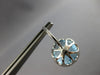 EXTRA LARGE 15.33CT DIAMOND & AAA BLUE TOPAZ 14KT WHITE GOLD LEVERBACK EARRINGS