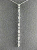ESTATE .24CT DIAMOND 14K WHITE GOLD 3D ELONGATED MARQUISE SHAPE JOURNEY PENDANT|WC8721D-1