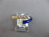 .43CT DIAMOND & BLUE ENAMEL 14KT YELLOW GOLD GRADUATING JOURNEY CRISS CROSS RING