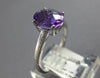 1.82CT DIAMOND & AAA AMETHYST 18KT WHITE GOLD OVAL & ROUND FRIENDSHIP LOVE RING