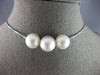 LARGE AAA SOUTH SEA PEARL 18KT WHITE GOLD PAST PRESENT FUTURE FLOATING NECKLACE