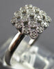 ESTATE .07CT DIAMOND 14KT WHITE GOLD 3D CLASSIC SQUARE CLUSTER FILIGREE FUN RING