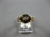 1.06CT DIAMOND & AAA SMOKY TOPAZ 14KT WHITE GOLD OVAL & ROUND FILIGREE FUN RING