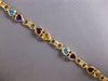 ESTATE 9.2CT AAA MULTI GEM 14KT YELLOW GOLD 3D MULTI HEART LOVE BRACELET