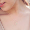 ESTATE .10CT DIAMOND 14KT YELLOW GOLD CLASSIC SOLITAIRE 4 PRONG FLOATING PENDANT
