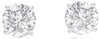 ESTATE .75CT DIAMOND 14KT WHITE GOLD 3D ROUND CLASSIC SOLITAIRE STUD EARRINGS