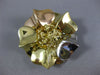 ANTIQUE 18KT WHITE YELLOW & ROSE GOLD FLOWER FILIGREE KOROVA PIN BROOCH #3067