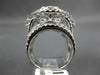 EXTRA LARGE 4.22CT DIAMOND 18KT WHITE GOLD 3D FILIGREE COCKTAIL ENGAGEMENT RING