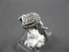 .27CT DIAMOND 14K WHITE GOLD CLUSTER PEAR SHAPE HALO FLOWER BUTTERFLY LOVE RING