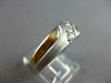 ESTATE .10CT DIAMOND 14KT 2 TONE GOLD 3D 3 STONE DIAGONAL SOLID MENS RING #27640