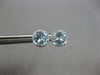 2.25CT DIAMOND & AAA BLUE TOPAZ 14KT WHITE GOLD ROUND CLASSIC HALO STUD EARRINGS
