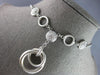 LARGE .48CT DIAMOND 14K WHITE GOLD 3D MATTE & SHINY MULTI CIRCULAR LOVE NECKLACE
