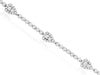 2.50CT DIAMOND 14KT WHITE GOLD 3D ROUND PEAR SHAPE BY THE YARD TENNIS BRACELET