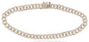 .85CT DIAMOND 14KT YELLOW GOLD 3D CLASSIC CUBAN ETERNITY UNISEX TENNIS BRACELET