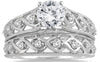 WIDE 1.25CT DIAMOND 14K WHITE GOLD 3D ROUND INFINITY ENGAGEMENT WEDDING RING