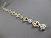 LARGE 9.06CT WHITE & FANCY YELLOW DIAMOND 18KT 2 TONE GOLD LOVE TENNIS BRACELET