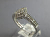 .33CT DIAMOND 14K WHITE GOLD 3D CLUSTER MARQUISE SHAPE HALO FRIENDSHIP LOVE RING
